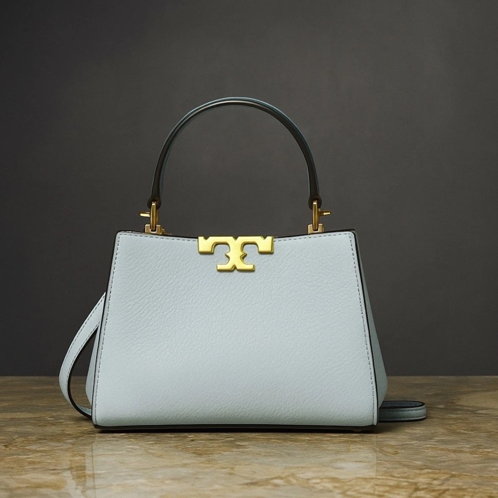 Tory Burch Sky Blue Pebbled Eleanor Mini Bag